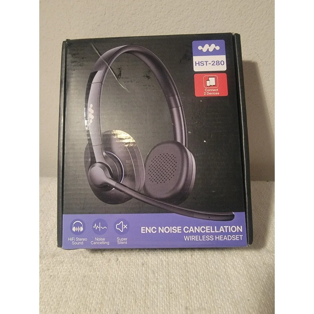 Necode HST - 280 Wireless Bluetooth Headset with noise cancelling Microphone NOB